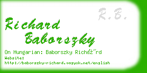 richard baborszky business card